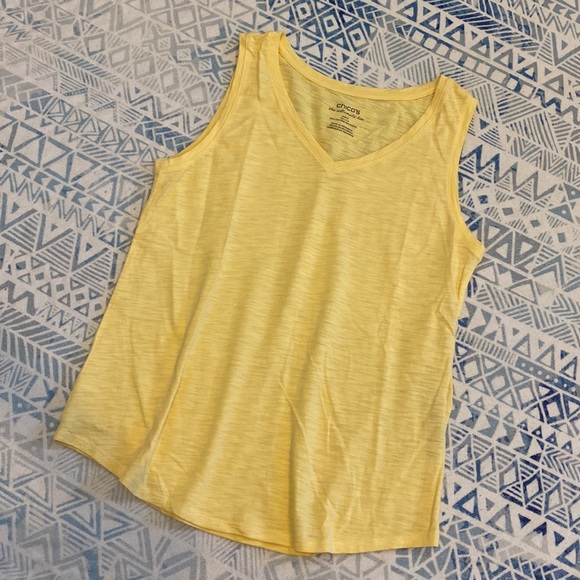 Chico’s Yellow The Ultimate Tee Tank - Picture 2 of 5